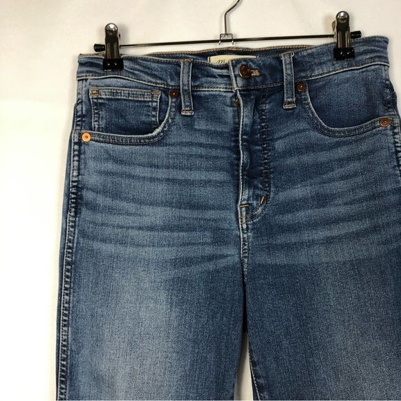 Madewell Stovepipe Dearham Medium Wash High Rise Straight Leg Jeans 25 - Picture 5 of 5